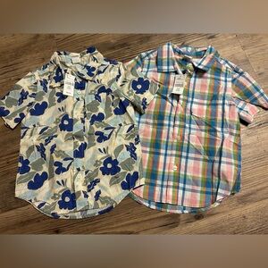 Gap Floral and Plaid Kids 3t Button down shirts 🆕 NWT
